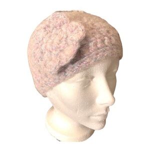 𝅺Hand Crafted Knit Winter Hat with Flower in Violet